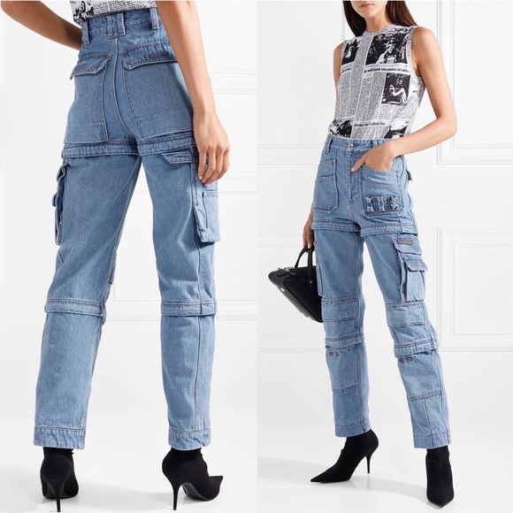 Balenciaga Convertible High Waist Cargo Jeans - Picture 8 of 8